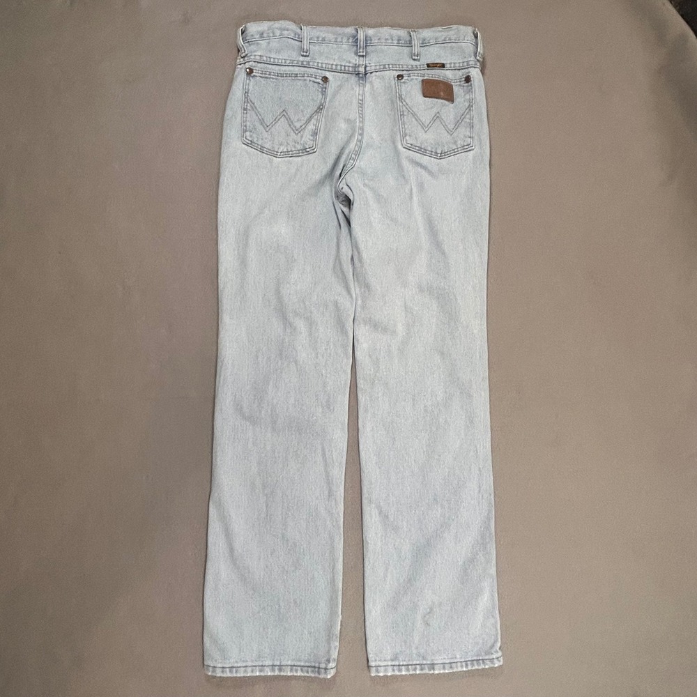 Wrangler Cowboy Cut 936GBH Light Wash Slim Fit Jeans Mens 33x32 Blue Denim